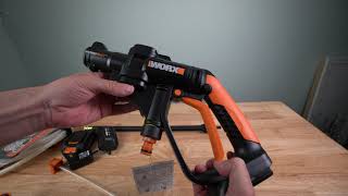 WORX HydroShot 20V Cordless Portable Pressure Washer Review [upl. by Aitetel]