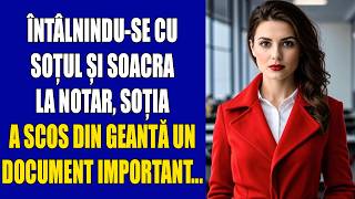 Întâlninduse cu soțul și soacra la notar soția a scos din geantă un document important [upl. by Frantz]