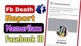 Facebook Remembering Report  How To memorialized Death Report Facebook Account 2022 [upl. by Zillah]