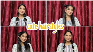 cute hairstyles  hair braids  ponytail  hairstyle  easy hairstyles [upl. by Ativad]