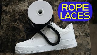 HOW TO CREATE HOLES FOR ROPE LACES EASIEST METHOD [upl. by Aicia]