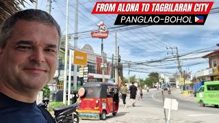 From Alona to Tagbilaran City by bus Panglao Bohol Philippines 🇵🇭  4k 60 [upl. by Lesirg]