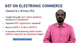 GST ON ECOMMERCE Malayalam [upl. by Claudie]