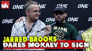 Jarred Brooks dares Mokaev to join ONE Championship quotIll show him whats up real quickquot [upl. by Akenet]