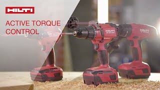 INTRODUCING Hilti Active Torque Control in Cordless Drill Drivers [upl. by Flagler]