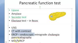 Surgery 608 Pancreatic function test lipase CRP secretin elastase how to check pancreas working [upl. by Karilynn]