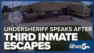 Fremont County undersheriff speaks after third inmate escape [upl. by Nneb]