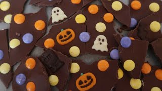 Halloween Bark Recipe  Fun Chocolate Dessert Treat Idea [upl. by Roseline]