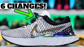 6 Things They Changed Nike React Infinity Run Flyknit 3 Review  on feet [upl. by Esylle688]