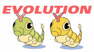 Caterpie Evolution Normal and Shiny Pokemon Transformation Animation Metapod and Butterfree [upl. by Prichard]