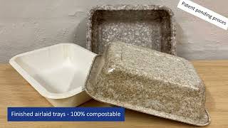 Sustainable fiberbased packaging  Airlaid trays production process and technology  CAMPEN [upl. by Dearman]