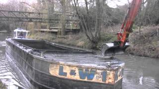 COTSWOLD CANALS dredging Stroudwater Canal at Ryeford [upl. by Hsetirp654]