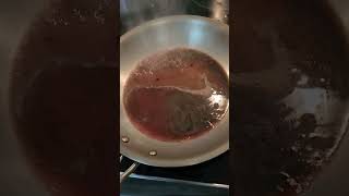 how to make a pan sauce deglaze on stainless steel pan [upl. by Monney]