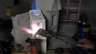 Homemade Fire Brick Propane Forge for heat treating [upl. by Irok]