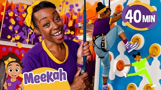 Meekahs Rock Climbing  Exercise With Meekah  Educational Videos for Kids  Blippi and Meekah TV [upl. by Lanod328]