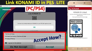 How to Link KONAMI ID in PES PCPS4 [upl. by Wickman]