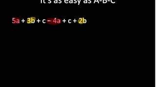 Joining Like Terms Simplifying Math [upl. by Schindler]