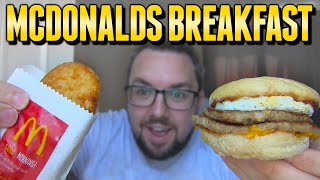 McDonalds UK Breakfast Review amp Mukbang [upl. by Mallen]