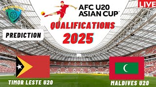 Timor Leste vs Maldives AFC U20 Asian Cup 2025 Qualifiers Match Preview Prediction [upl. by Keyes442]