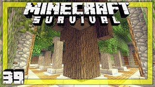 🍃 Minecraft Survival  39  House of Leaves  Basic Manual Tree Farm  Luna SSP [upl. by Soulier]