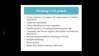 Edward Deming s 14 points [upl. by Naelopan266]