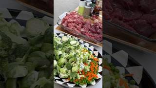 Blackstone Hibachi grill summer family time meals highproteindinner recipe food [upl. by Stokes947]