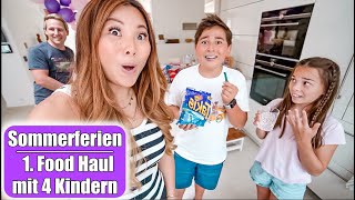 Sommerferien Einkaufen mit 4 Kindern 😍 Takis live Test amp XXL Food Haul  Mamiseelen [upl. by Eoz]