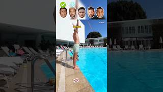 Footballers epic diving challenge 🌊 shorts football soccer diving cr7 [upl. by Divadnahtanoj]