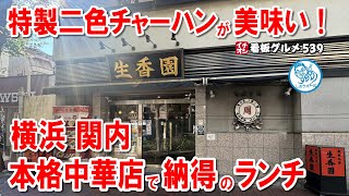 【関内】特製二色チャーハン＆海老入りつゆそばが美味い！ 横浜グルメ イチオシ看板グルメ539 飲食店応援 1401 [upl. by Neirual]