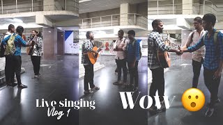 Sollamal Thottu Chellum Thendral Song cover  Aden walks  Public Singing youtubeshorts shorts [upl. by Swor]