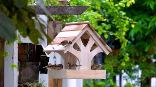 How to make DIY wooden bird feeder from old pallets [upl. by Sonitnatsok]