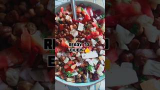 Black chana chaat salad🥗🥗food cooking recipe [upl. by Mehala]