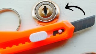 How To Open Drawer Lock With KeyChain Cutter [upl. by Lanctot791]