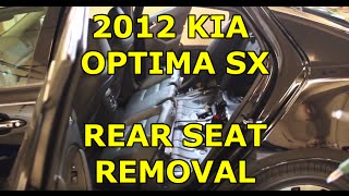 HOW TO Remove Rear Seats from a 20112013 Kia Optima  Hyundai Sonata [upl. by Aryas122]