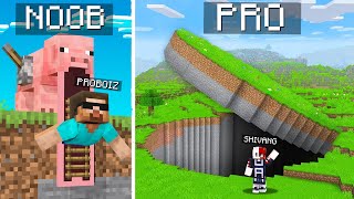 NOOB vs PRO  SECRET BASE BUILD BATTLE CHALLENGE Ft ProBoiz95 [upl. by Alliehs]