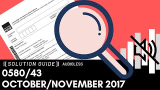 058043 OctoberNovember 2017 Marking Scheme MS [upl. by Ube]