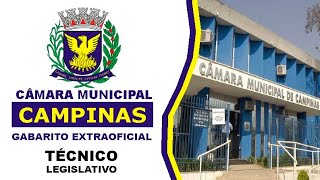 Câmara Campinas SP 2024  Gabarito Extraoficial  Correção da Prova  Técnico Legislativo [upl. by Aniaz334]