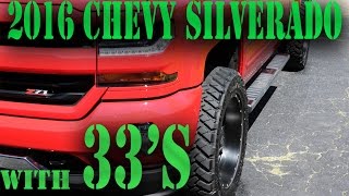 2016 CHEVY SILVERADO LEVELED WITH 33S [upl. by Eilzel]