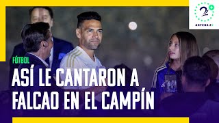 Millonarios Alexy Hernández y su canción a Falcao en la presentación [upl. by Aidua856]