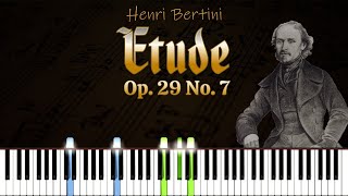 Etude Op 29 No 7  Henri Bertini  Piano Tutorial  Synthesia  How to play [upl. by Ysnat]