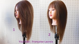 Coupe de cheveux dégradée longue U  Long layered haircut U  Corte de pelo largo en capas U [upl. by Ingaberg]