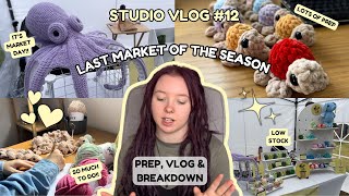 Studio Vlog 12  Can I pull off a successful market with little to no stock  Jj Crochets [upl. by Aitas929]