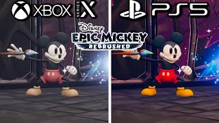 Disney Epic Mickey Rebrushed PS5 vs Xbox Series X Graphics Comparison [upl. by Adnot255]