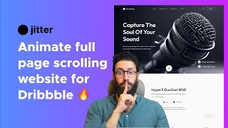 Full Page Website Scroll Animation for Dribbble [upl. by Naletak]