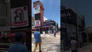 Restaurant and stores in Cancun Beach area Mexico shots [upl. by Aggappera]