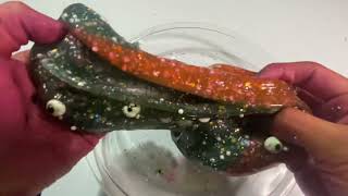 ODDLY SATISFYING VIDEO SLIME ASMR  Mixing candy eyeballs in Dinosaurus slime 🦕🦖 oddlysatisfying [upl. by Anaujit]