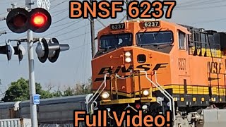 BNSF 6237 Mixed Freight with JRSX 2022 SW1000  Full Video [upl. by Refinne]