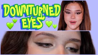 How to ENHANCE downturned eyes a basic eyeshadow tutorial [upl. by Icats920]