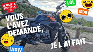 je test la zontes gk 125 et je la compare avec la scrambler 125 [upl. by Ayrotal]