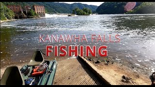 KANAWHA FALLS fishingWEST Virginiasmallmouth FISHING [upl. by Selrahcnhoj]